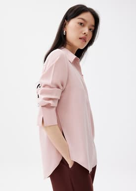 Ivy Satin Button Down Shirt