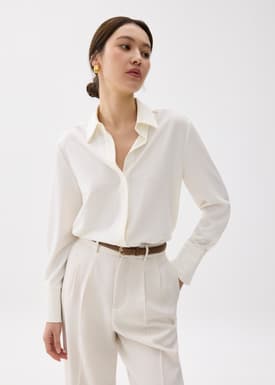Ivy Satin Button Down Shirt