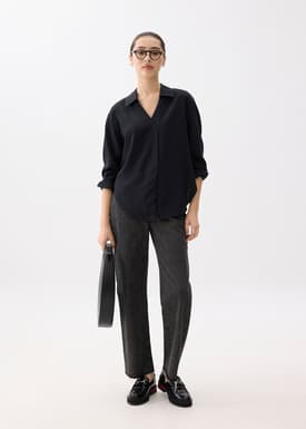 RuchedReady® Ily Notch Collar Blouse