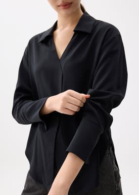 RuchedReady® Ily Notch Collar Blouse