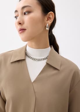 RuchedReady® Ily Notch Collar Blouse
