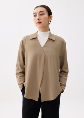 RuchedReady® Ily Notch Collar Blouse