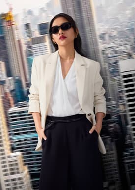 Ada Satin V-neck Wrap Top