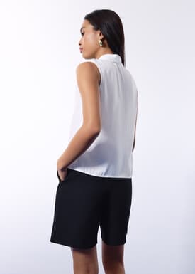 Ada Satin V-neck Wrap Top