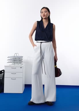 Ada Satin V-neck Wrap Top