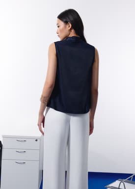 Ada Satin V-neck Wrap Top