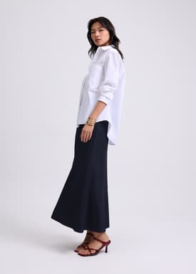 RuchedReady® Riley Relaxed Cotton Button Down Shirt