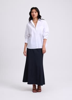 RuchedReady® Riley Relaxed Cotton Button Down Shirt