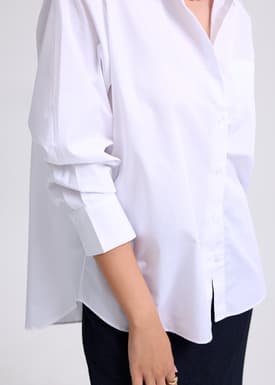 RuchedReady® Riley Relaxed Cotton Button Down Shirt