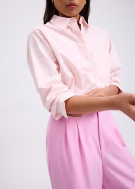 RuchedReady® Riley Relaxed Cotton Button Down Shirt