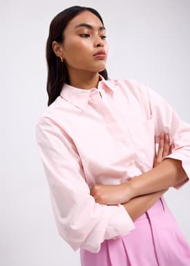 RuchedReady® Riley Relaxed Cotton Button Down Shirt