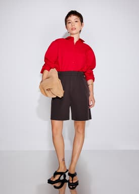 RuchedReady® Riley Relaxed Cotton Button Down Shirt