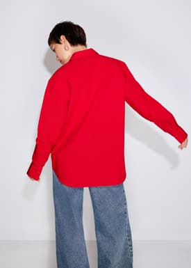 RuchedReady® Riley Relaxed Cotton Button Down Shirt