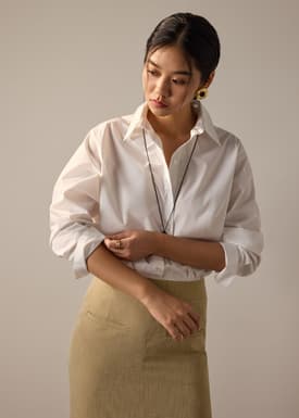 RuchedReady® Riley Button Down Shirt