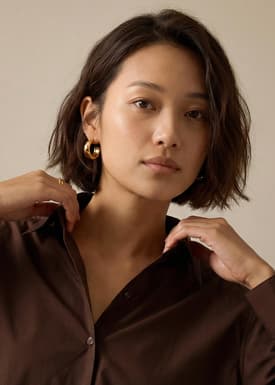 RuchedReady® Riley Button Down Shirt