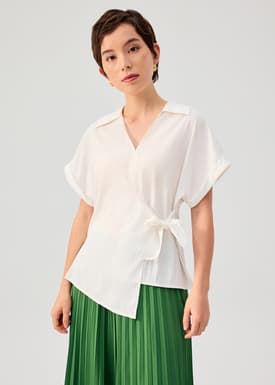 Kairi Front Wrap Collared Shirt