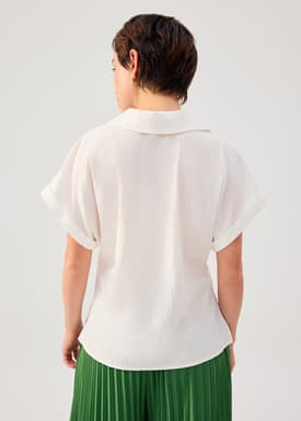 Kairi Front Wrap Collared Shirt