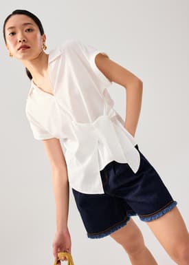 Kairi Front Wrap Collared Shirt
