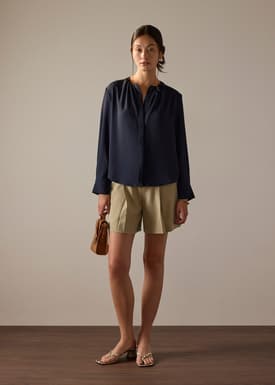 Kriti RuchedReady® Crepe Satin Blouse