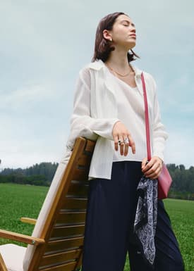 Yerin Plissé Relaxed Shirt