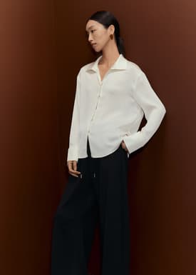 RuchedReady® Crinkle Satin Shirt