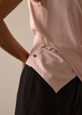 Tasya Knit Cross Over Round Neck Tank Top