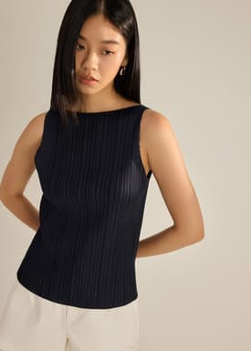 Sora Multi-way Plissé Tank