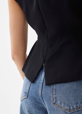 Mae Tailored Cross Over Top