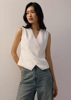 Mae Tailored Cross Over Top