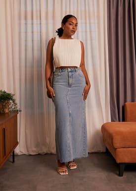 Dez Pleated Boat Neck Crop Top