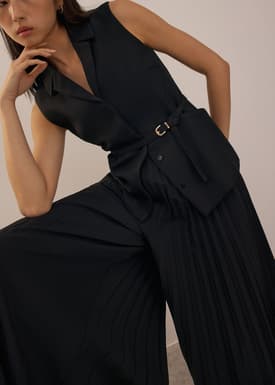 Ling Belted Tailored Vest