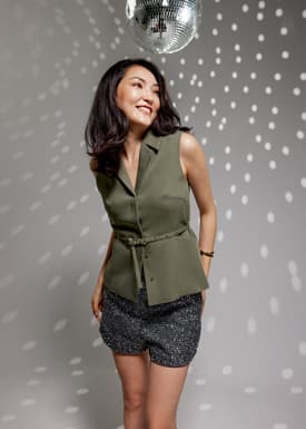 Ling Belted Tailored Vest