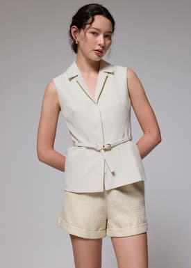 Ling Belted Tailored Vest