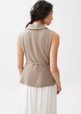 Ling Belted Tailored Vest