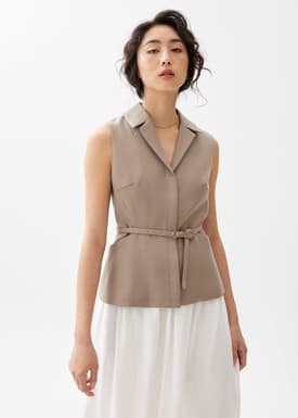 Ling Belted Tailored Vest