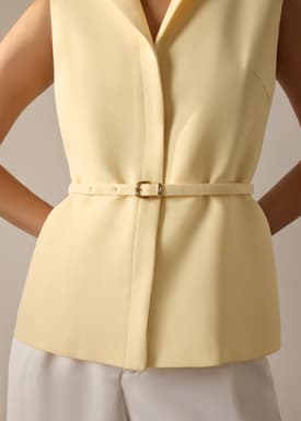 Ling Belted Tailored Vest