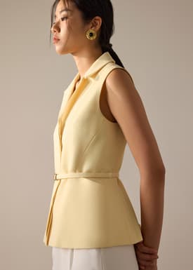 Ling Belted Tailored Vest