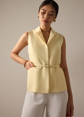 Ling Belted Tailored Vest
