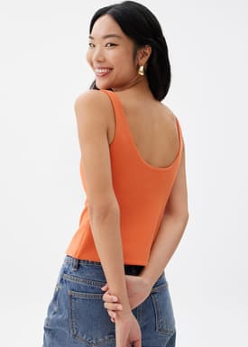 BraFree by LB Natalia Scoop Neck Fitted Top