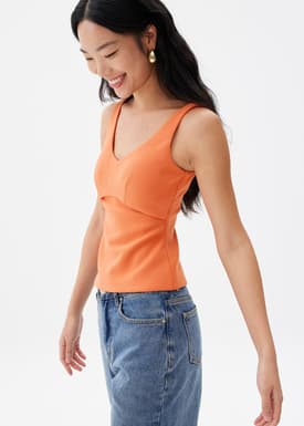 BraFree by LB Natalia Scoop Neck Fitted Top