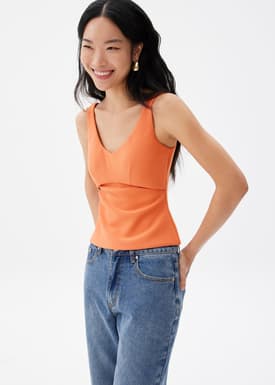 BraFree by LB Natalia Scoop Neck Fitted Top