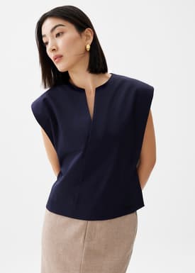 Melati Cotton Boxy Shell Top