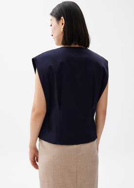 Melati Cotton Boxy Shell Top