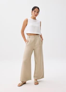 Liana Linen Crop Shell Top