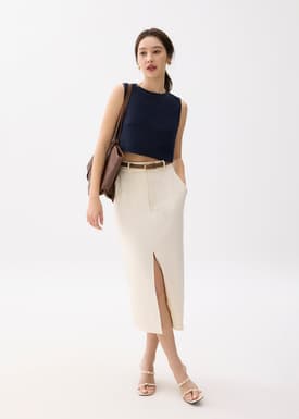 Liana Linen Crop Shell Top