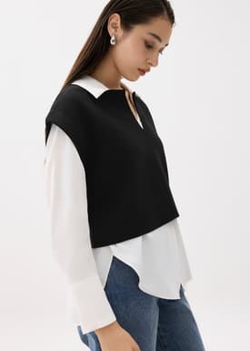 Esha Knit Crop Shell Top