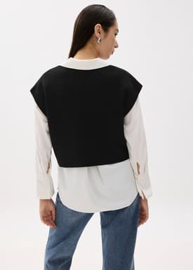 Esha Knit Crop Shell Top