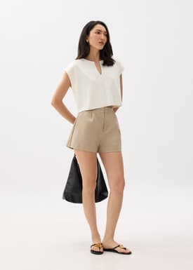 Esha Knit Crop Shell Top