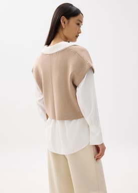 Esha Knit Crop Shell Top