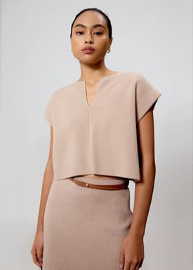 Esha Elastic Knit Column Midi Skirt